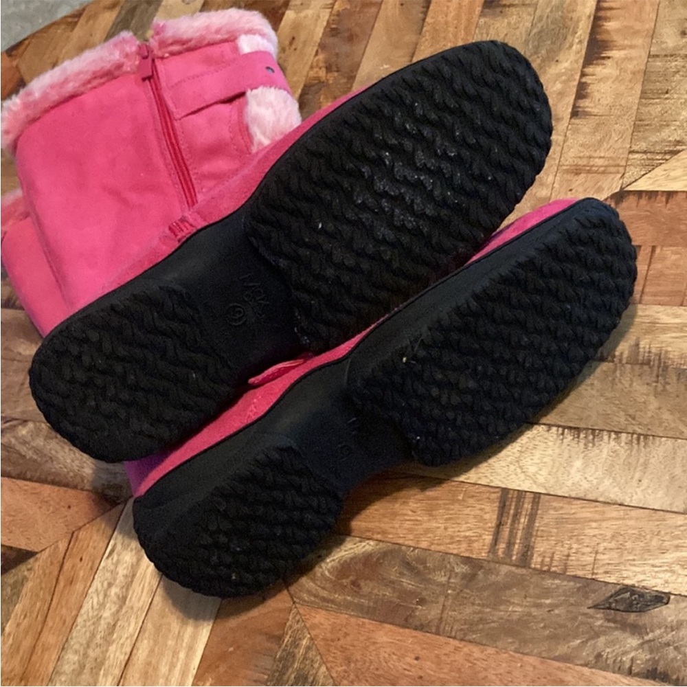 Max Collection Strappy Pink Boots Faux Fur Zipper - Picture 2 of 6